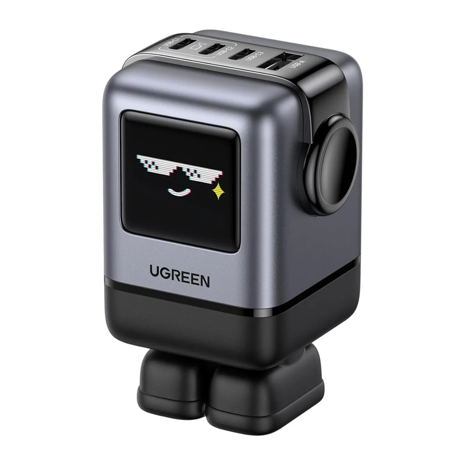 Cargador Rápido Ugreen Uno Usb-c 100w Pantalla Tft 4puertos